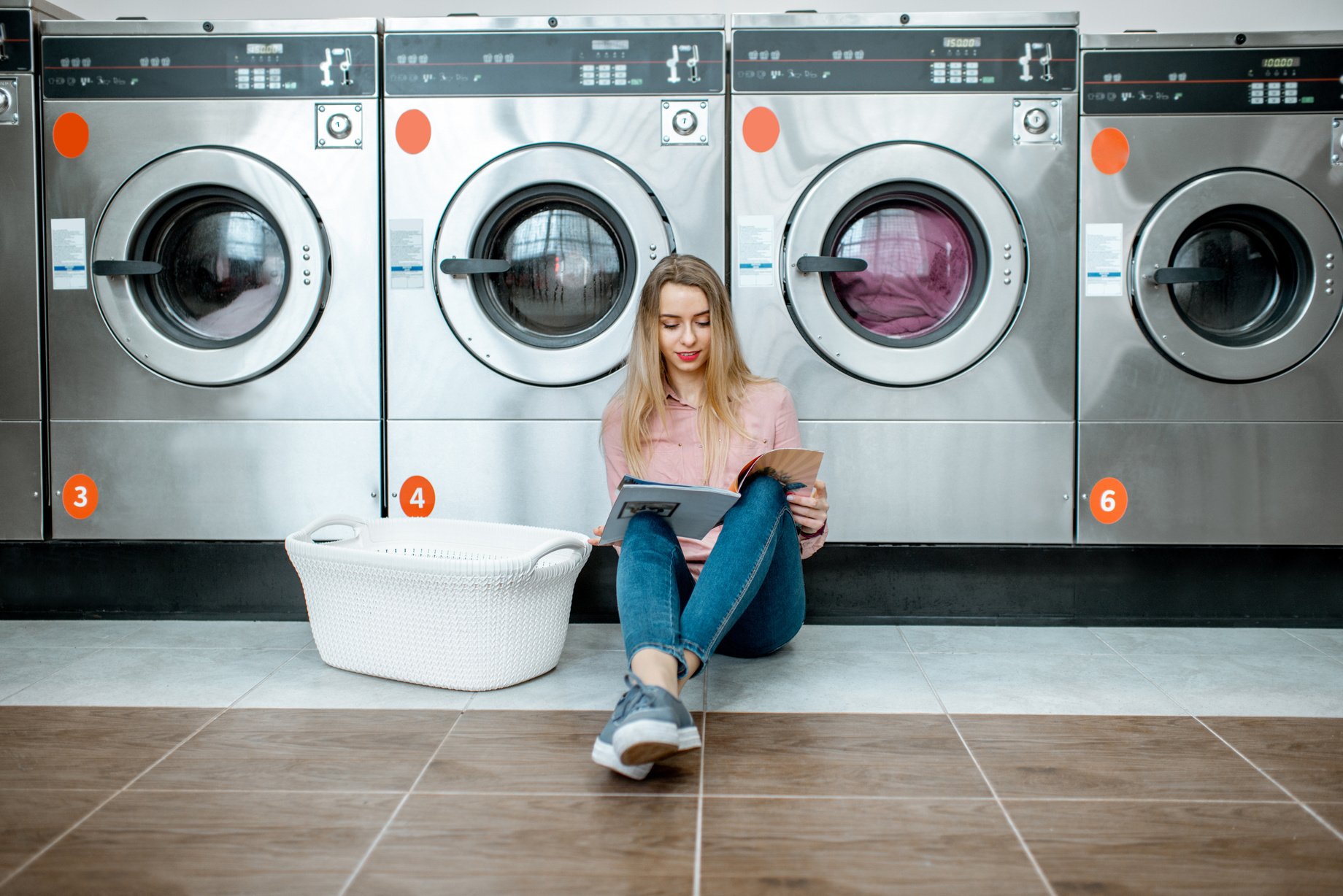 Woman in the Self-Service Laundry